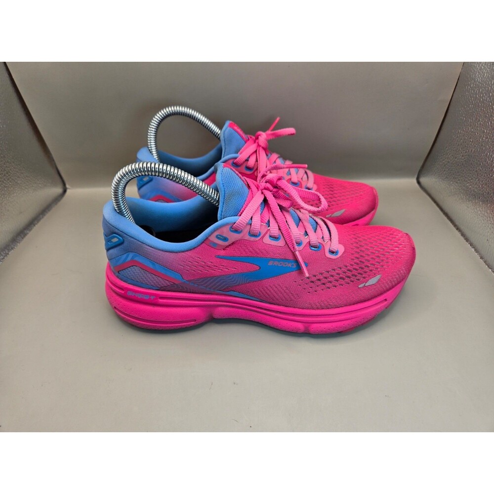 Brooks Ghost 15 Shoes Womens 6 B Pink Glo Fuchsia Road Running Athletic Sneakers